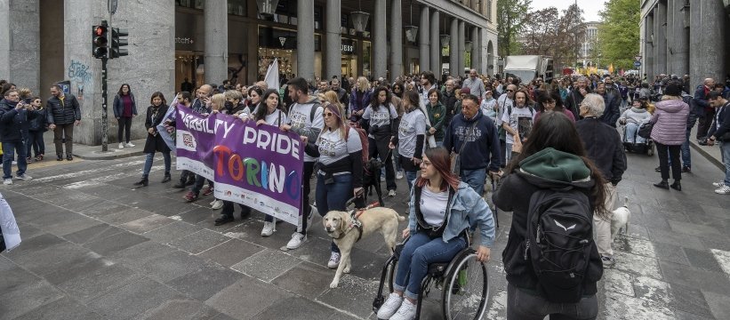 parata del disability pride nelle strade di torino nella scorsa edizione
