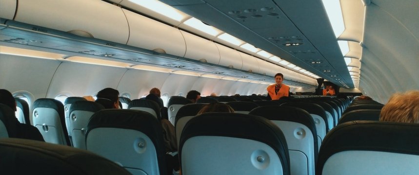 interno di un aereo 
