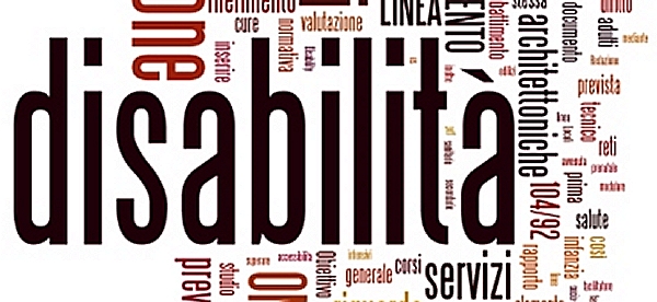 cloud tag contenente le parole legate alla disabilità