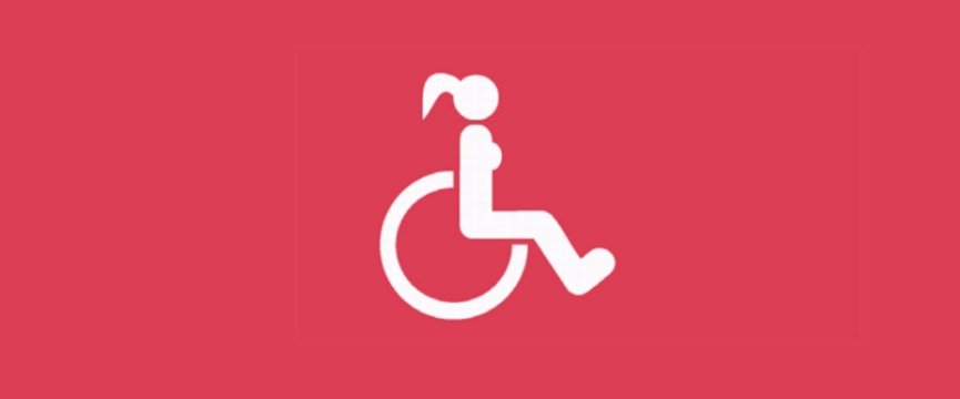 icona di donna disabile in carrozzina 