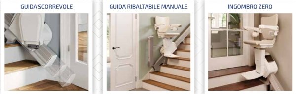 varie tipologie di guida montascale