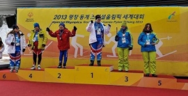 special olympics: podio con gli atleti premiati 
